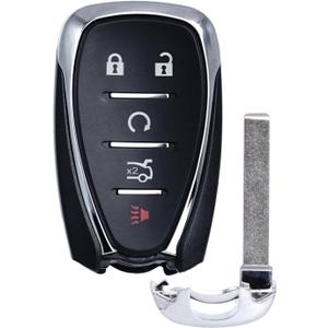 Key Fob Replacement Fits for Chevy Cruze Malibu Camaro Push Start 5 Button 2016 2017 2018 2019 2020 2021 Smart Proximity Keyless Entry Remote Start 13508769 13584497 13529662 433Mhz HYQ4EA