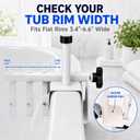 Bathtub Safety Grab Rail for Seniors, Fits 3.4 to 6.6" Tub Wall