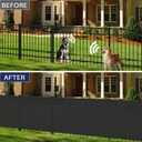 Windscreen4less Privacy Fence Screen Heavy Duty Windscreen Fencing Mesh Fabric Shade Net Cover with Brass Grommtes for Outdoor Wall Garden Yard Pool Deck, 5'x12' Black