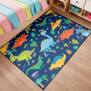 Cartoon Dinosaur Area Rugs for Kids Boys 3D Printed Carpet for Boys Bedroom Home Decor Large Dinosaur Play Rugs, Crystal Polyester Dinosaurs Carpet Rug Mat, 3'5' (Gamesb-08-01)