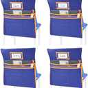 16PCS Chairback Buddy Pockets Chart with 2 Heavy Duty Storage Pocket,School Supplies Chair Back,Standard Denim Storage Organizer for Classroom Chair(Yellow)