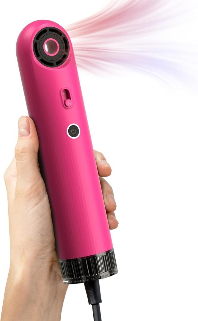 SYLPH Mini High-Speed Hair Dryer, 110,000 RPM Fast Drying Portable Blow Dryer, 0.55lb Ultra-Lightweight, 200M Negative Ions & Smart Temp Control, Travel Hairdryer for Home, Gym & Hotel (Rose)