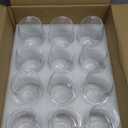 Stemless Wine Glasses Set of 12, 15 Ounce Smooth Rim Standard Wine Glass Tumbler for Red, White Wine, Dishwasher Safe