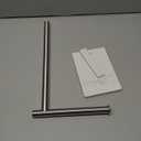 Hand Towel Holder, Hand Towel Stand for Bathroom with Marble Base, 304 Stainless Steel L Shape Hand Towel Rack Bar Standing for Vanity Kitchen Countertop, Brushed Nickel