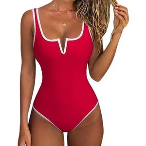 SUUKSESS Women Sexy Tummy Control One Piece Swimsuits High Cut Bathing Suit 2025 Large