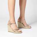 DREAM PAIRS Wedge Sandals for Women Dressy Summer, Platform Espadrille Strappy Casual Braided Heels Comfortable with Open Toe and Ankle Strap (Beige, 8.5)