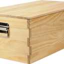 Pet Casket, Burial Pet Loss Coffin, Pet Memorial Box for Dogs, Cats and Animals Funeral, Little Furry Loss Gift, Handmade by Eco Friendly Natural Wood_ Beige (23.75 L x 12.75 W x 8 H inch)