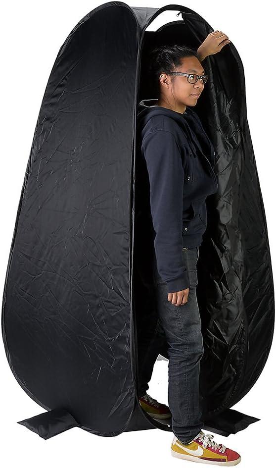 Fotodiox Collapsible Portable Indoor/Outdoor Changing Room - Black, 6'4" Tall, 3'6"x3'6" Base, Pop-up Dressing Tent