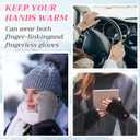 SATINIOR 8 Pairs Women's Winter Gloves Warm and Fleece Lining Knit Touchscreen Elastic Cuff Texting Gloves (Khaki, Taro, Pink, Black)