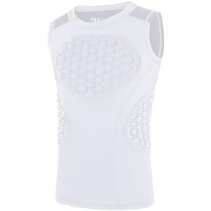 Runhit Youth Baseball Chest Protector Padded Compression Shirt Heart Rib Sternum Guard for Softball Football Lacrosse Large