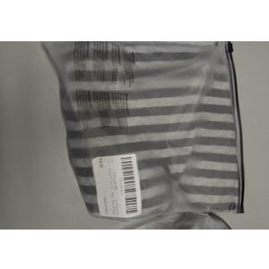Verdusa Women's Plus Size Striped Henley Shirts Button Up Slim Fit Tee Tops Grey X-Large Plus