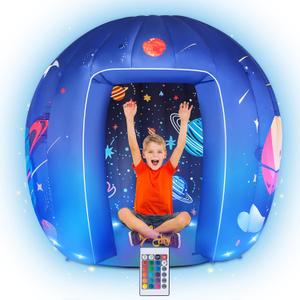 Subao Sensory Tent for Kids & Adults,Astronaut Galaxy Inflatable Light Up Sensory Toys for Autism & ADHD,Kids Tent for Home School Classroom Party Indoor Play,Autism Sensory Products for Calm Corner, 70 inches