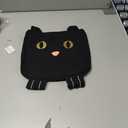 Juvale Black Cotton Cat Trick or Treat Bag with Gold Foil Eyes, Reusable for Kids, 11.25 x 15.5 in Canvas Tote for Halloween Parties