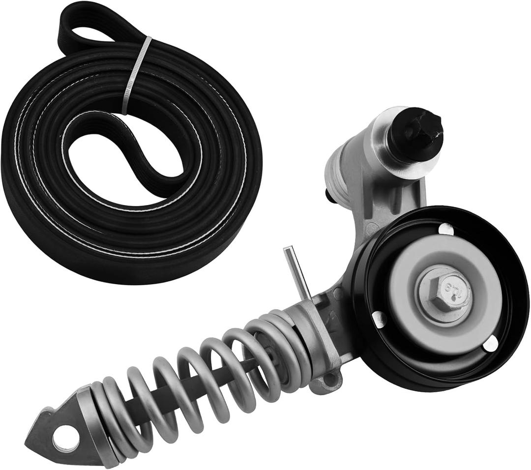 Belt Tensioner & Serpentine Belt Kit Compatible with 2012-2015 Chevy Cruze, 2016 Cruze Limited - DOHC L4 1.4L, Replace#55565236 5PK1400