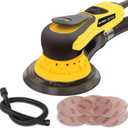Electric Random Orbital Sander Brushless 350W 3A Multi-function Variable Speed Corded Orbital Sanders Machine For Woodworking, Car, Drywall Sanding, Polishing (Ks-02-150-5.0)