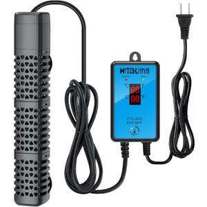 HiTauing Aquarium Heater, Upgraded 200W Fish Tank Heater with Intelligent Leaving Water Automatically Stop Heating and Advanced Temperature Control System, Suitable for Saltwater and Freshwater