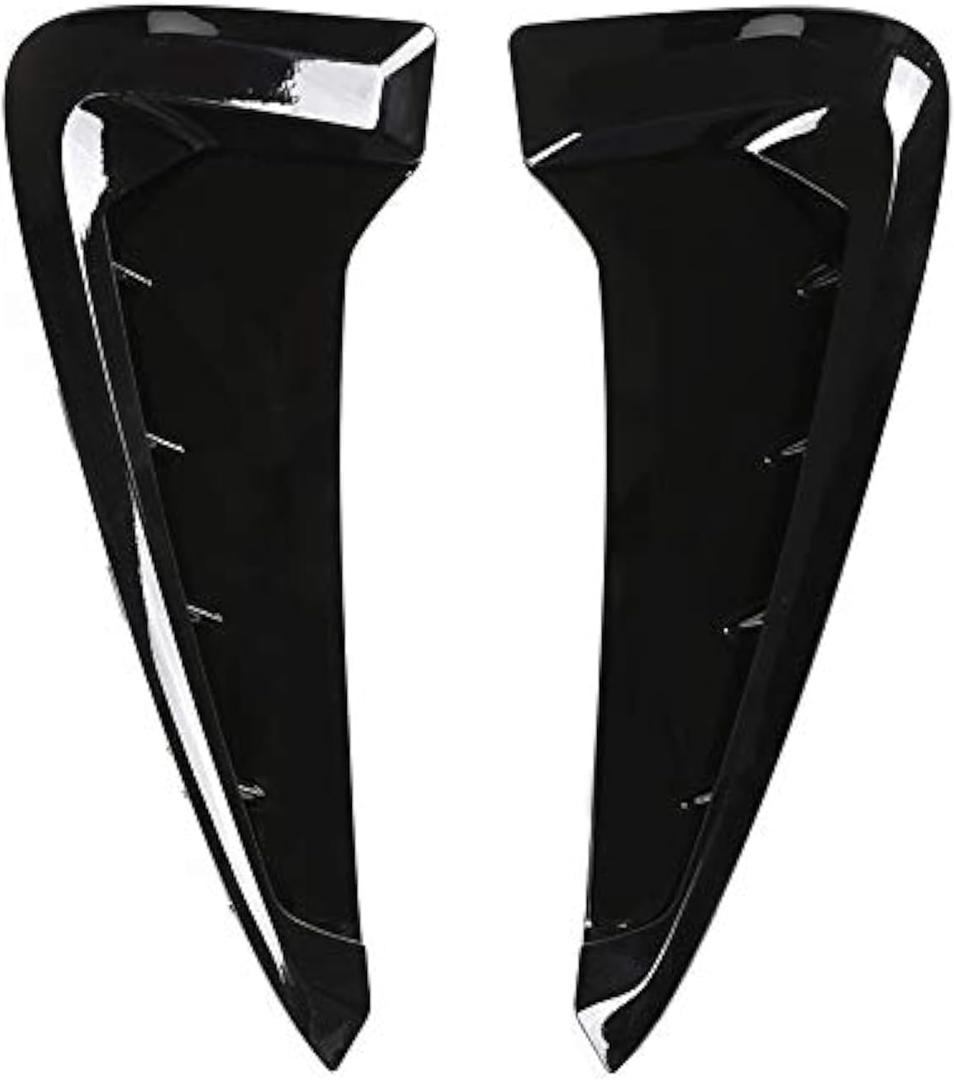 2Pcs for BMW X5 Side Vent Trim F15 X5M F85 Fender Side Vents Mesh ABS Sticker Hole Shark Grille (Black)