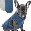 2 Pack Dog Sweater with Leash Ring Winter Warm Pet Sweater Thick Clothes Coat Fleece Dog Sweaters for Small Dogs Girl Boy for Chihuahua, French Bulldog, DachshundSmall (Small(4-6lbs), Cyan Blue, Grey)