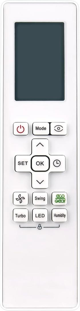 Replace AC Remote Control Compatible for Carrier Midea A/C Unit Air Conditioner RG10L1G2HS/BGEFU1 RG10L2HS/BGEFU1 RG10A4B1/BGEFU1 RG10A5B1/BGCEFU1 RG10AB2S/BGEFU1 RG10B(B1)/BGEFU1