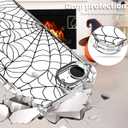2 x YESPURE for iPhone 16e Halloween Case Cool Designed Kids Women Black Spider Web Paingting Phone Cover Transparent Slim Soft Bumper Shockproof Protective Mobile Case for iPhone 16e