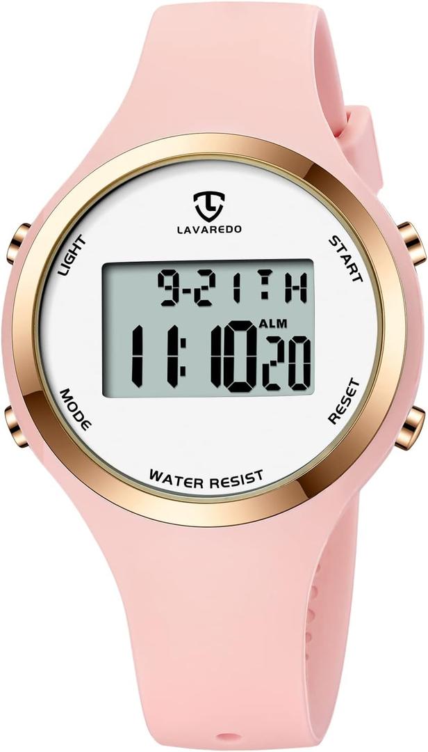 BEN NEVIS NN Watches for Women, Digital Watch Womens Outdoor Sport with Alarm/Stopwatch/Chronograph/Back Light, Gifts for Teen Girls/Women (23-Pink-W)