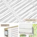 LazBlinds No Tools No Drill Cordless Bamboo Roman Shades, Light Filtering Window Treatment, Roll Up Bamboo Blinds for Windows 39'' W x 64'' H, Whitewash T
