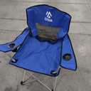 Elevon Camping Chair, Oversized Folding Chair with Canopy, Portable Outdoor Chair with Arms, Cup Holder and Carry Bag for Camping, Fishing, Beach, and Sports, Sky Blue, Shade Canopy Camping Chair