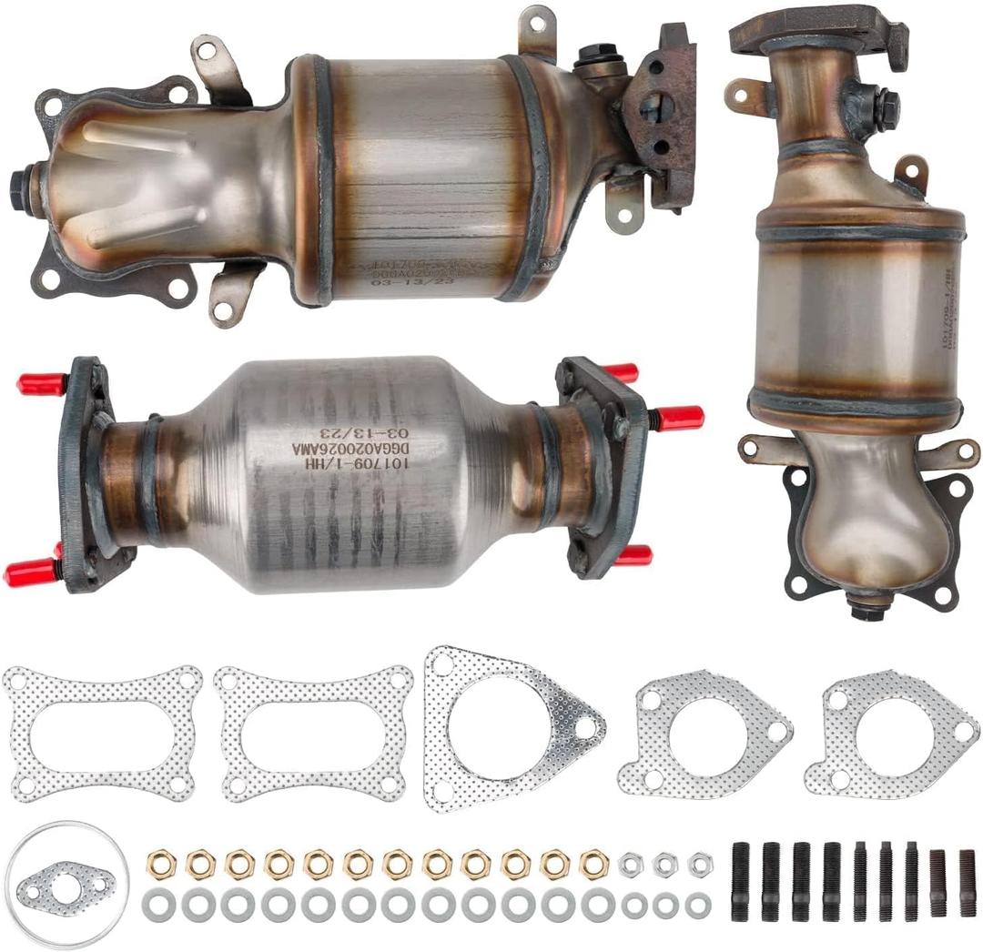 Catalytic Converter Fit for 2009-2015 Pilot/TL/Ridgeline 3.5L, 2011-2014 Odyssey 3.5L, 2008-2012 Accord/Accord Crosstour/RL 3.5L Catalytic Converter Kit 16658, 16643, 16447(EPA Compliant)