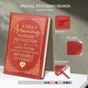 Nurses Week Gifts,A5 Hardcover Leather Journal for Women - 200 Pages Premium Paper Notebook, Nurse Journal Notebook for School, Work (Nurse Red)