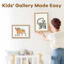 3 Pack Kids Artwork Frames 10x12.5 Inch Changeable Kids Art Frame with Front Opening for Art Display, Horizontally Vertically Wall Mount for Kids Drawing & School Projects (Wood)
