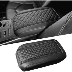 Center Console Cover for Toyota Highlander 2020 2021 2022 2023 2024 2025 2026 - Premium Leather Armrest Cover with Extra Padding for Highlander Hybrid Interior Accessories( Not for Grand Highlander)