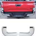 Rear Bumper End Cap Compatible with 2016-2023 Toyota Tacoma Rear Bumper Cover Replacement for TO1104131 TO1105131 W/O Parking Sensors Holes Chrome Cover Corner Extension Pair