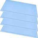 Blushtier 4 Pcs No Frost Anti Ice Freezer Mat Refrigerator Liners Washable Refrigerator Mats Blue Fridge Mats Fridge Accessories for Refrigerator Deep Freezer(18.1 x 9.8 Inch)