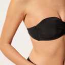CALZEDONIA Woman's Lightly Padded Bandeau Swimsuit Top Indonesia (Black)