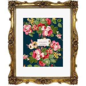 Laura Ashley 11x14 (Matted 8x10) Gold Ornate Textured Photo Frame