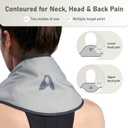 Flexible Neck Ice Pack Wrap 8" x 23", Soft Gel, Hands-Free | Soft gel ice pack for neck pain relief and cervical recovery, hands-free wrap design stays put during use, grey