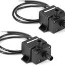 QWORK 12V DC Water Pump, Submersible Brushless Motor, Ultra-quiet, 240 L/H, 3m/9.8FT Head, Waterproof, for Pond, Aquarium, Fish Tank, & Fountain - 2-Pack