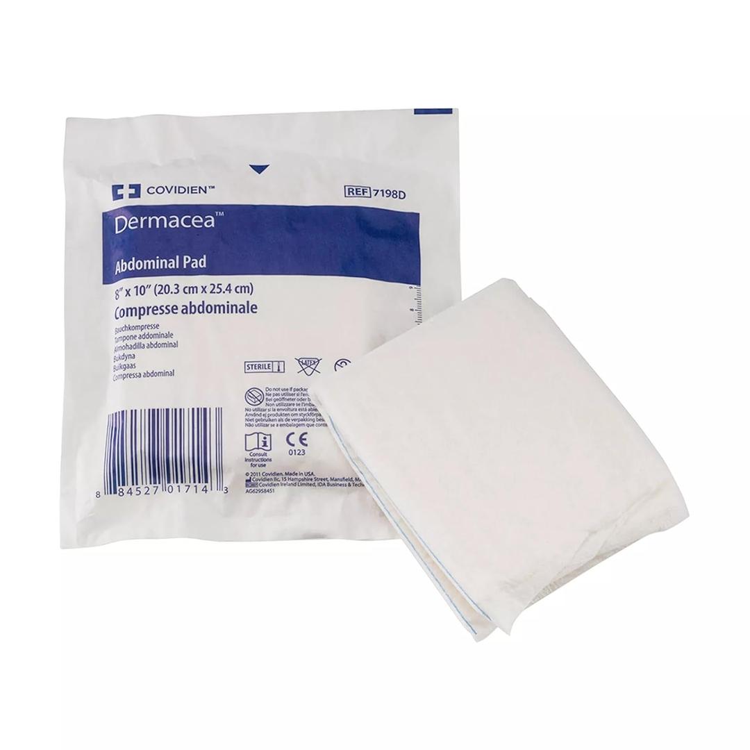 Dermacea Abdominal Gauze Pad, Non-Sterile, 8 x 10IN, Case of 432