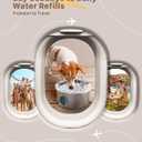 Dog Water Fountain for Large Dogs: Big Cat Water Fountain Stainless Steel -1.8Gal/7L Big Quiet Cats Water Bowl Dispenser- Pet Water Fountains for Dogs - 8 Filters + 8 Sponge Filters - GROOKPET