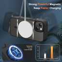 ORETECH Magnetic for iPhone 14 Case, [Compatible with Mag-Safe][2 Pcs Screen Protectors][15 FT Drop Protection], Frosted Translucent Shockproof Protective Phone Case for iPhone 14 Cover, Black