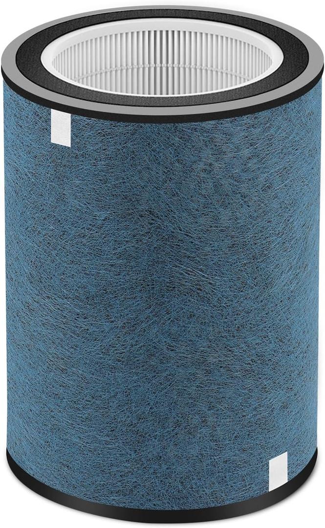 HP302 Replacement Filter Compatible with Shark HP301 HP302 NeverChange Air Purifier, HP300 Series, HP200 Series (HP201, HP202, HP232) & HC501 HC502 Air Purifiers, Part# HE3FKPET, HE2FKBASMB,1 Pack