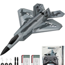 HAWK'S WORK 2 CH RC Airplane, F-22 Plane Ready to Fly, 2.4GHz Remote Control, Easy to Fly RC Glider for Kids & Beginners