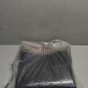 Striped Border Easy Jute Outdoor Patio Rug 3x5, Washable Entryway Rug Non Slip with Rubber Backing, Farmhouse Modern Carpet for Backyard Bedroom Living Room Kitchen, Black