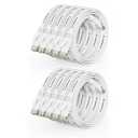 Cat 6 Ethernet Cable 1ft (10 Pack) (at a Cat5e Price but Higher Bandwidth) Flat Internet Network Cables - Cat6 Ethernet Patch Cable Short - White Computer LAN Cable with Snagless RJ45 Connectors (1 FT-10Pack)