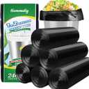Hommaly 1.2 Gallon 240 pcs Small Black Trash Bags, Strong Garbage Bags, Bathroom Trash Can Bin Liners Unscented, Mini Plastic Bags for Office, Waste Basket Liner, Fit 4.5,5,6 Liters, 0.5,0.8,1,1.2 Gal (240 Count (Pack of 1), 1.2Gal Black)