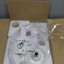 LEDIARY 20 Inch Low Profile Ceiling Fans with Lights and Remote, Dimmable Modern Fan Light(3000K-6000K), 6 Speed, Reversible, APP & Remote Control, Flush Mount Ceiling Fan for Bedroom, White