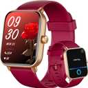 Gydom Smart Watch for Women Android & iPhone, Alexa Built-in, 1.8" Smartwatch with Heart Rate/SpO2/Sleep Monitor, IP68 Waterproof Activity Fitness Tracker, 101+ Sports Mode, Red