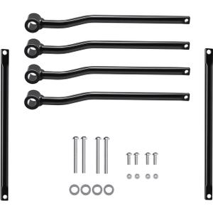 Universal Motorcycle Saddlebag Side Support Bars Mounting Brackets Compatible for Harley Honda Yamaha Suzuki Kawasaki (Black)