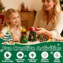 Pipe Cleaners Christmas Tree Ornaments Kit, Pipe Cleaner Craft Set Present for Holiday Family Activity, Handmade Christmas Hanging Decorations for Car, Wall, Mantels, Bedroom, Classroom, Office (Green - Gift Kit)