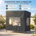 Outdoor Swing Cover,Patio Swing Chair Covers,Garden Hammock Glider Chair Cover,Can be Used Without Disassembly,Black (68x45x61)